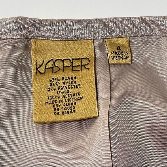 Kasper Metallic Pink / Purple Knee Length Pencil Skirt Women's Size 4 - Picture 12 of 12